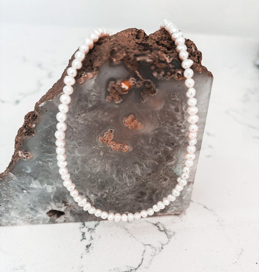 Pearl Necklace with silver Toggle fastening