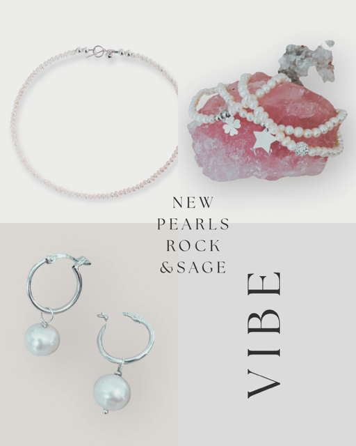 Sterling Silver Hoops with Pearl Drop